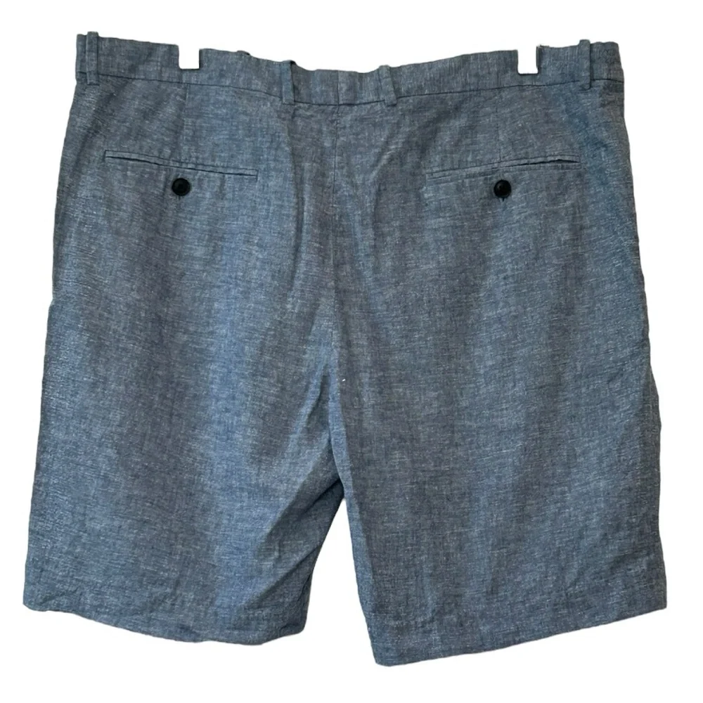 Perry Ellis Men’s Linen‎ Blend Flat Front Chino Shorts Sz 38